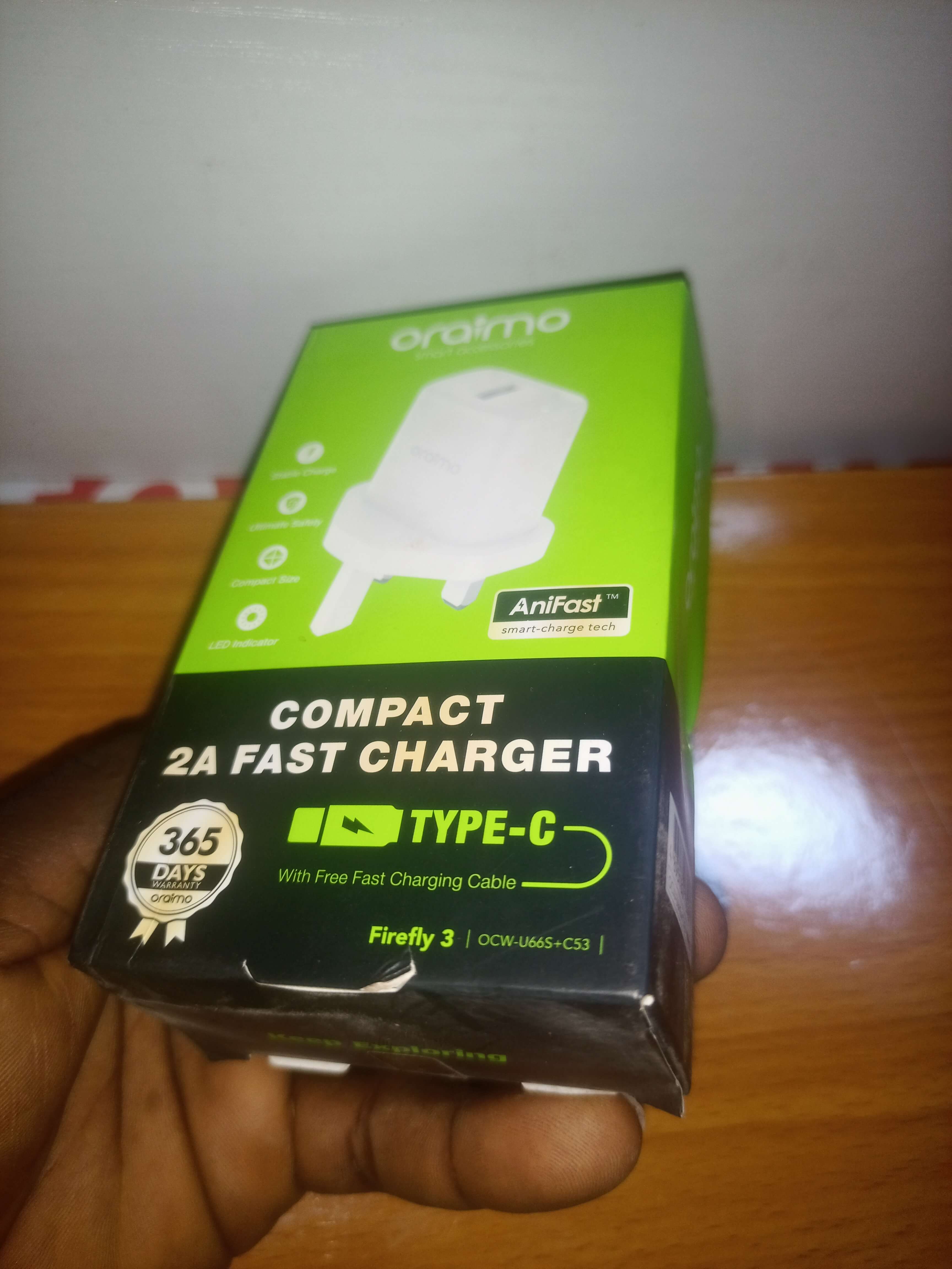 Oraimo type C charger