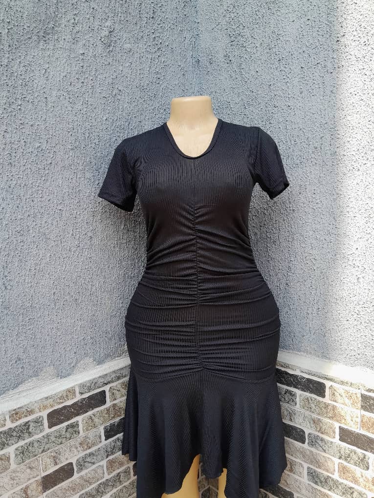 Raw Gold collection black short gown